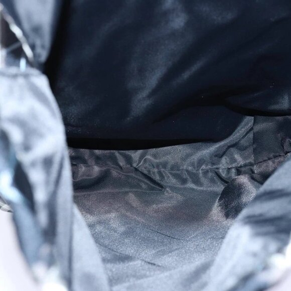 BURBERRY Nova Check Blue Label Drawstring Bag Pouch Nylon Navy Auth - Picture 13 of 16